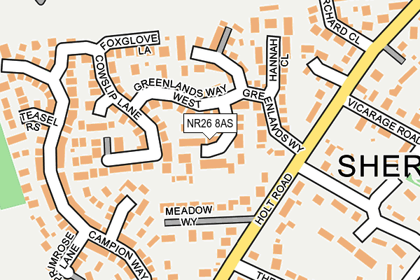 NR26 8AS map - OS OpenMap – Local (Ordnance Survey)