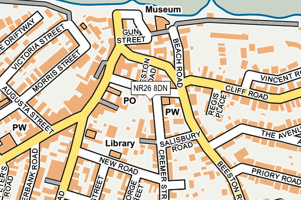 NR26 8DN map - OS OpenMap – Local (Ordnance Survey)