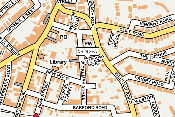 NR26 8EA map - OS OpenMap – Local (Ordnance Survey)