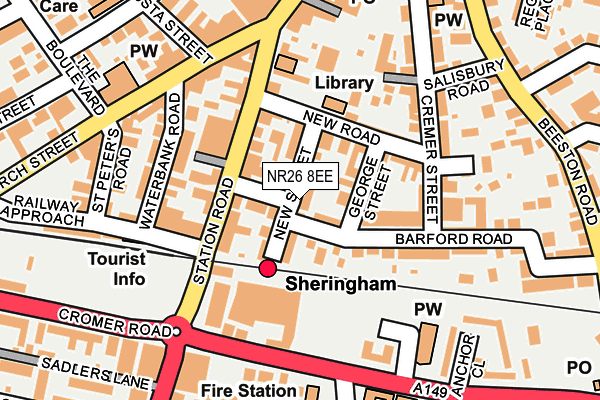 NR26 8EE map - OS OpenMap – Local (Ordnance Survey)