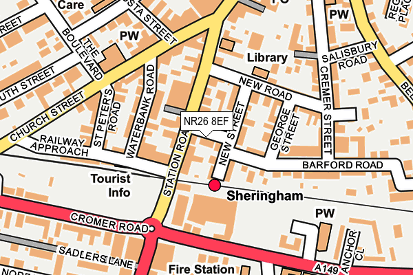 NR26 8EF map - OS OpenMap – Local (Ordnance Survey)