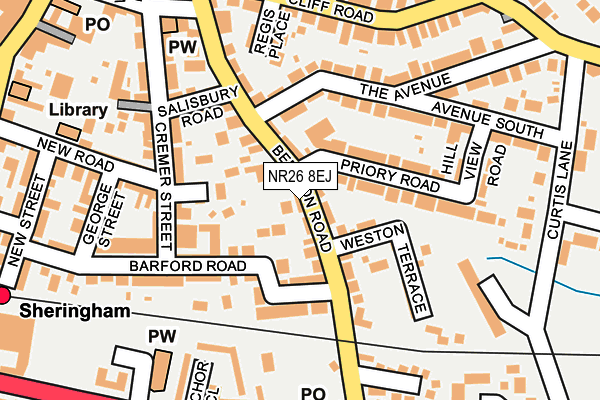 NR26 8EJ map - OS OpenMap – Local (Ordnance Survey)