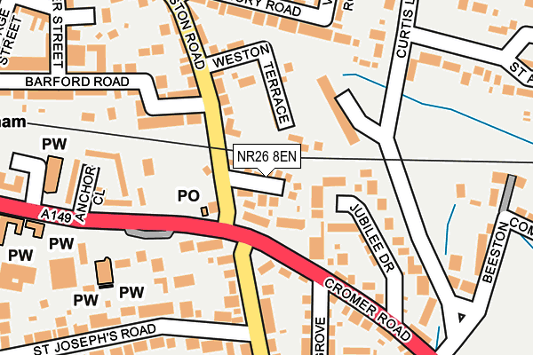 NR26 8EN map - OS OpenMap – Local (Ordnance Survey)