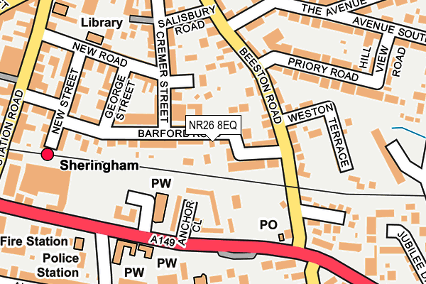 NR26 8EQ map - OS OpenMap – Local (Ordnance Survey)
