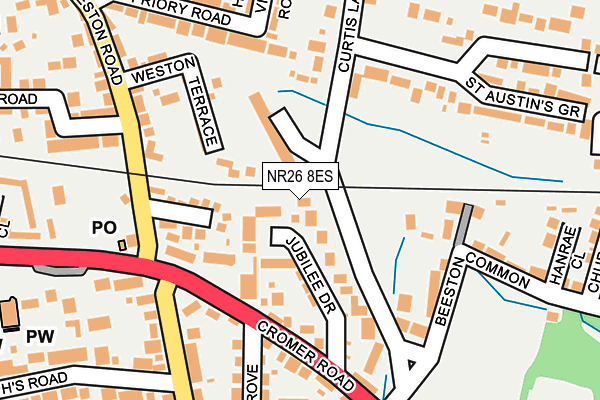 NR26 8ES map - OS OpenMap – Local (Ordnance Survey)