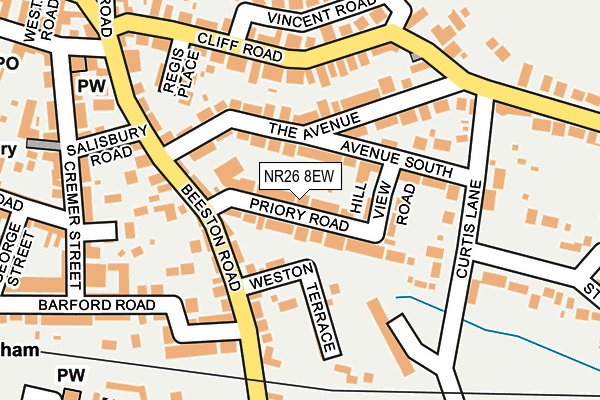 NR26 8EW map - OS OpenMap – Local (Ordnance Survey)