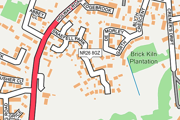 NR26 8GZ map - OS OpenMap – Local (Ordnance Survey)