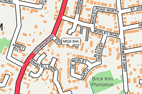 NR26 8HA map - OS OpenMap – Local (Ordnance Survey)