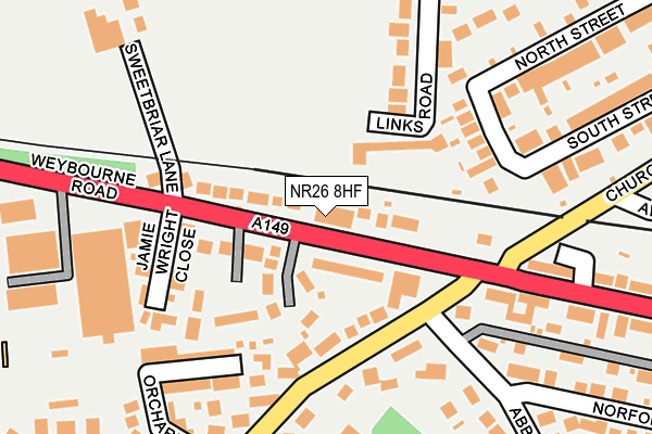 NR26 8HF map - OS OpenMap – Local (Ordnance Survey)