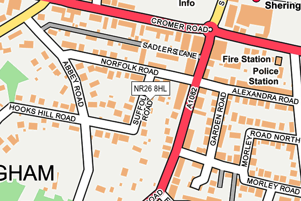 NR26 8HL map - OS OpenMap – Local (Ordnance Survey)