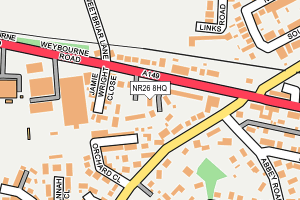 NR26 8HQ map - OS OpenMap – Local (Ordnance Survey)