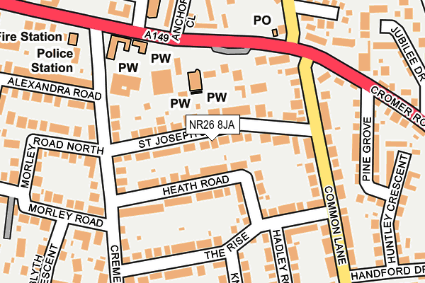 NR26 8JA map - OS OpenMap – Local (Ordnance Survey)