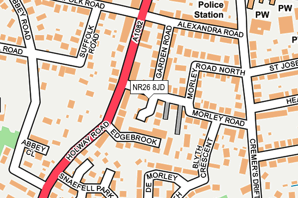 NR26 8JD map - OS OpenMap – Local (Ordnance Survey)