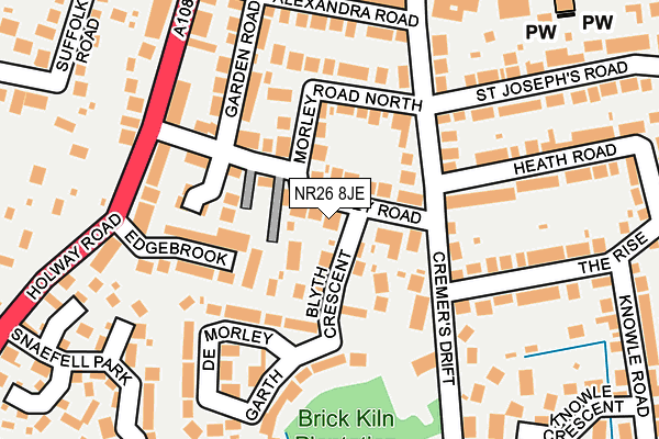 NR26 8JE map - OS OpenMap – Local (Ordnance Survey)