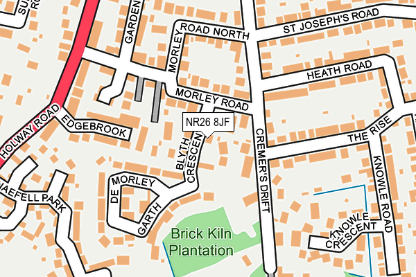 NR26 8JF map - OS OpenMap – Local (Ordnance Survey)