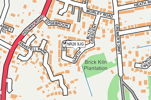 NR26 8JG map - OS OpenMap – Local (Ordnance Survey)