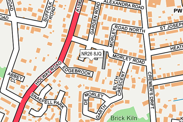 NR26 8JQ map - OS OpenMap – Local (Ordnance Survey)