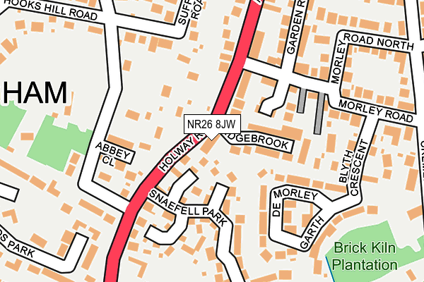 NR26 8JW map - OS OpenMap – Local (Ordnance Survey)