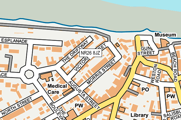 NR26 8JZ map - OS OpenMap – Local (Ordnance Survey)