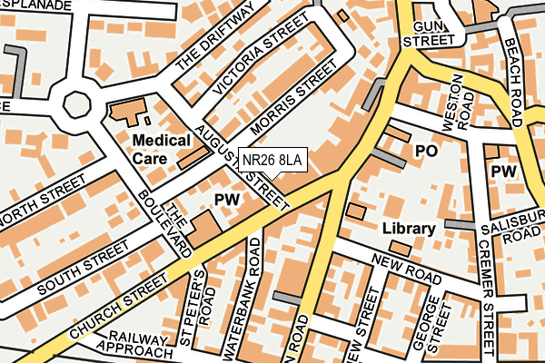 NR26 8LA map - OS OpenMap – Local (Ordnance Survey)