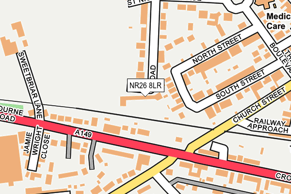 NR26 8LR map - OS OpenMap – Local (Ordnance Survey)