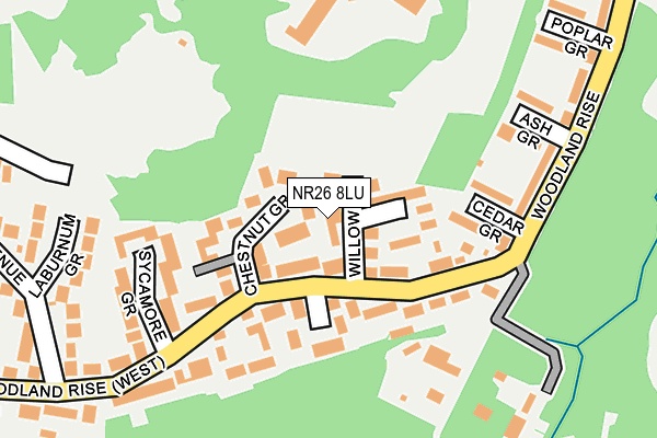 NR26 8LU map - OS OpenMap – Local (Ordnance Survey)