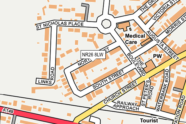 NR26 8LW map - OS OpenMap – Local (Ordnance Survey)