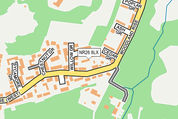 NR26 8LX map - OS OpenMap – Local (Ordnance Survey)