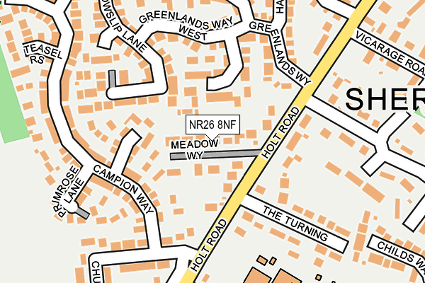 NR26 8NF map - OS OpenMap – Local (Ordnance Survey)