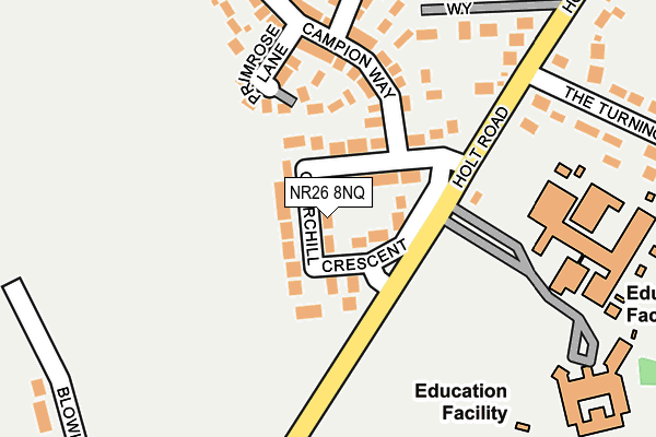 NR26 8NQ map - OS OpenMap – Local (Ordnance Survey)