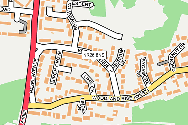 NR26 8NS map - OS OpenMap – Local (Ordnance Survey)