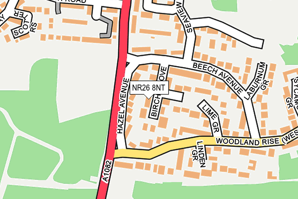 NR26 8NT map - OS OpenMap – Local (Ordnance Survey)