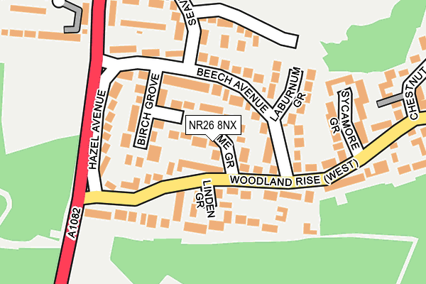 NR26 8NX map - OS OpenMap – Local (Ordnance Survey)