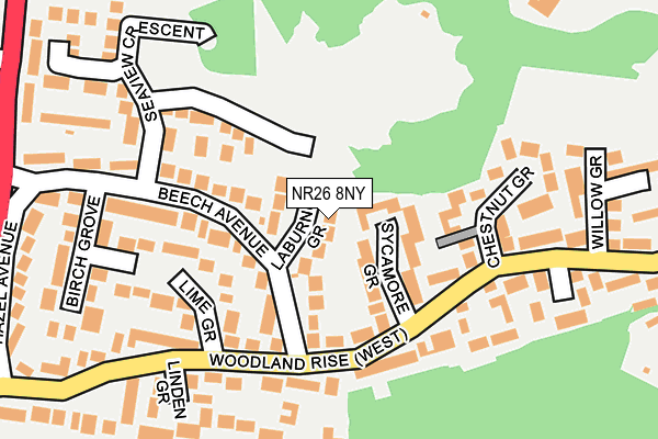 NR26 8NY map - OS OpenMap – Local (Ordnance Survey)