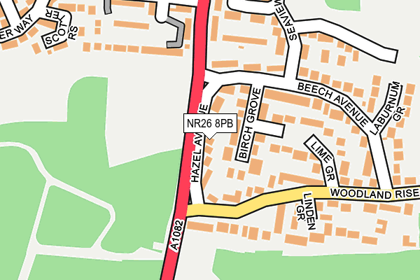 NR26 8PB map - OS OpenMap – Local (Ordnance Survey)