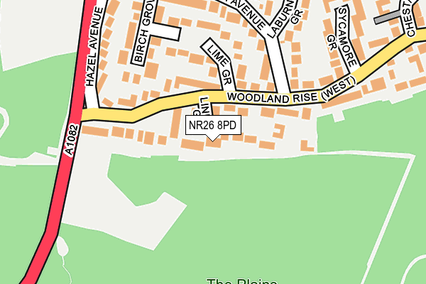 NR26 8PD map - OS OpenMap – Local (Ordnance Survey)