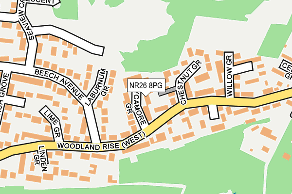 NR26 8PG map - OS OpenMap – Local (Ordnance Survey)