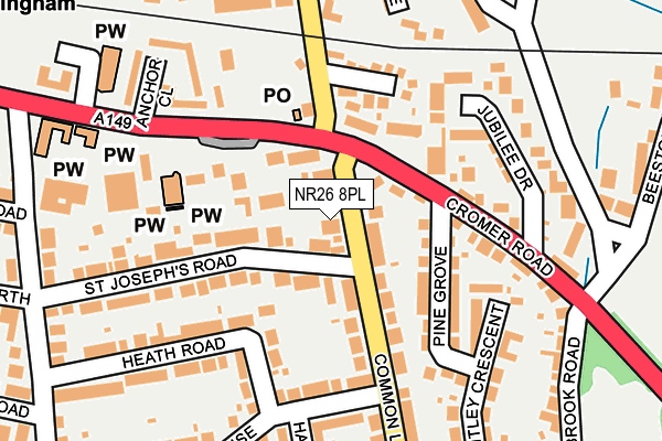 NR26 8PL map - OS OpenMap – Local (Ordnance Survey)