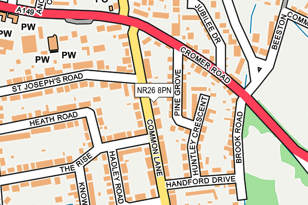 NR26 8PN map - OS OpenMap – Local (Ordnance Survey)