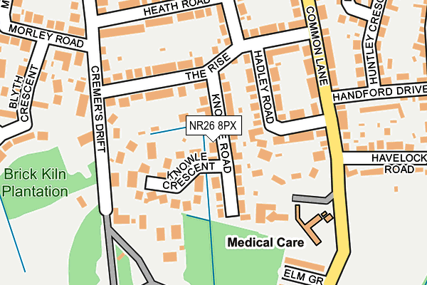 NR26 8PX map - OS OpenMap – Local (Ordnance Survey)