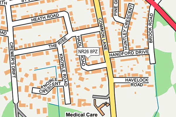 NR26 8PZ map - OS OpenMap – Local (Ordnance Survey)