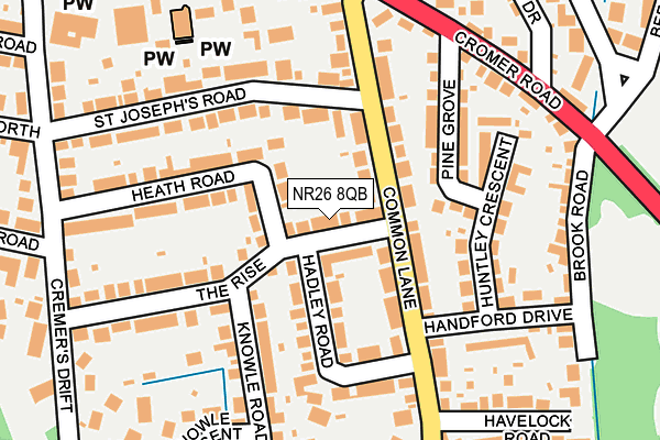 NR26 8QB map - OS OpenMap – Local (Ordnance Survey)