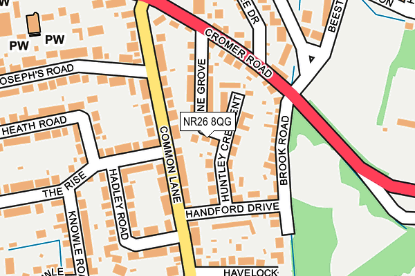NR26 8QG map - OS OpenMap – Local (Ordnance Survey)