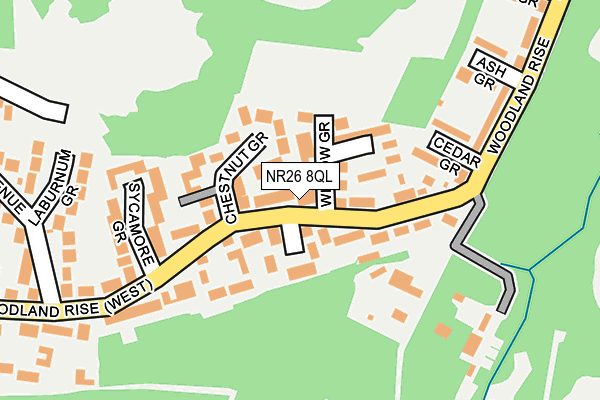 NR26 8QL map - OS OpenMap – Local (Ordnance Survey)