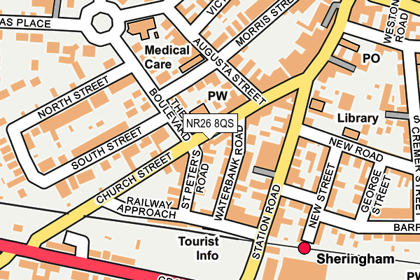 NR26 8QS map - OS OpenMap – Local (Ordnance Survey)