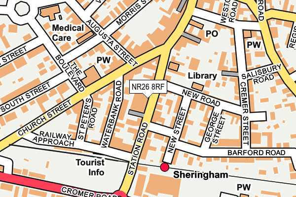 Map of THE KITCHEN SHERINGHAM LIMITED at local scale
