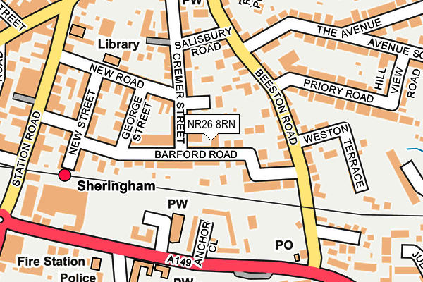 NR26 8RN map - OS OpenMap – Local (Ordnance Survey)