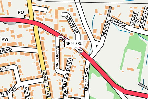 NR26 8RU map - OS OpenMap – Local (Ordnance Survey)