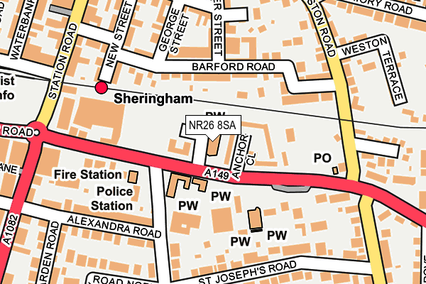 NR26 8SA map - OS OpenMap – Local (Ordnance Survey)