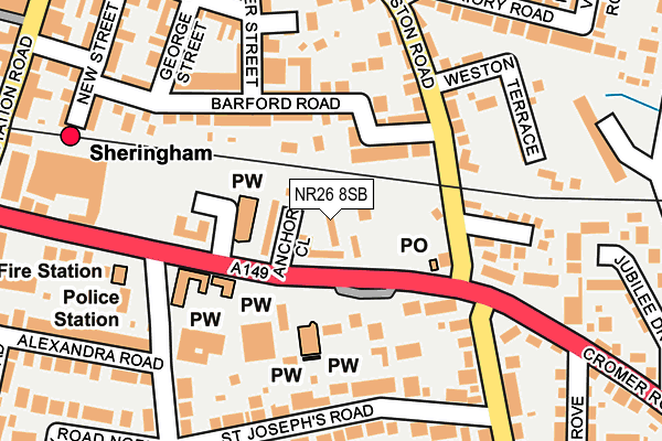 NR26 8SB map - OS OpenMap – Local (Ordnance Survey)